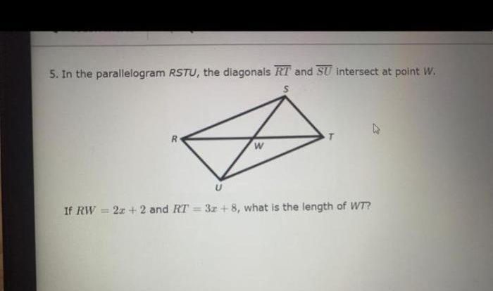 In parallelogram rstu what is su