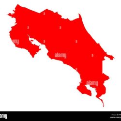 Map rica costa physical east north west maps