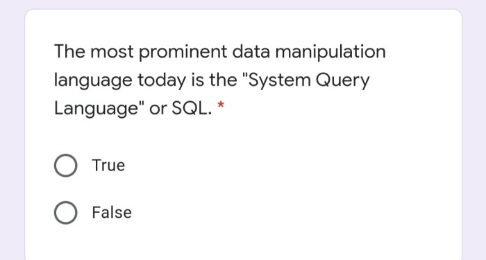 The most prominent data manipulation language today is